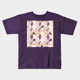 Purple Tropical Diamonds Kids T-Shirt